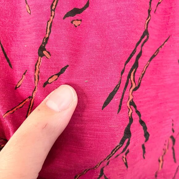 Proenza Schouler Women's Printed Burgundy Crew Neck Long Sleeves Top Size Small - Picture 7 of 10